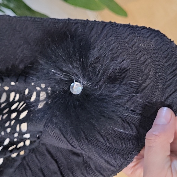 Black Perforated Scarf - Picture 2 of 8